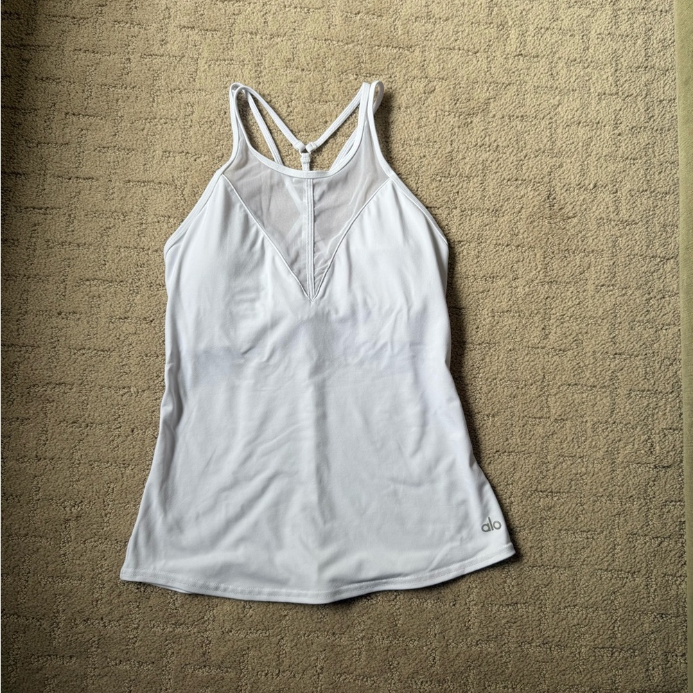 Alo Carmen Bra Tank in White